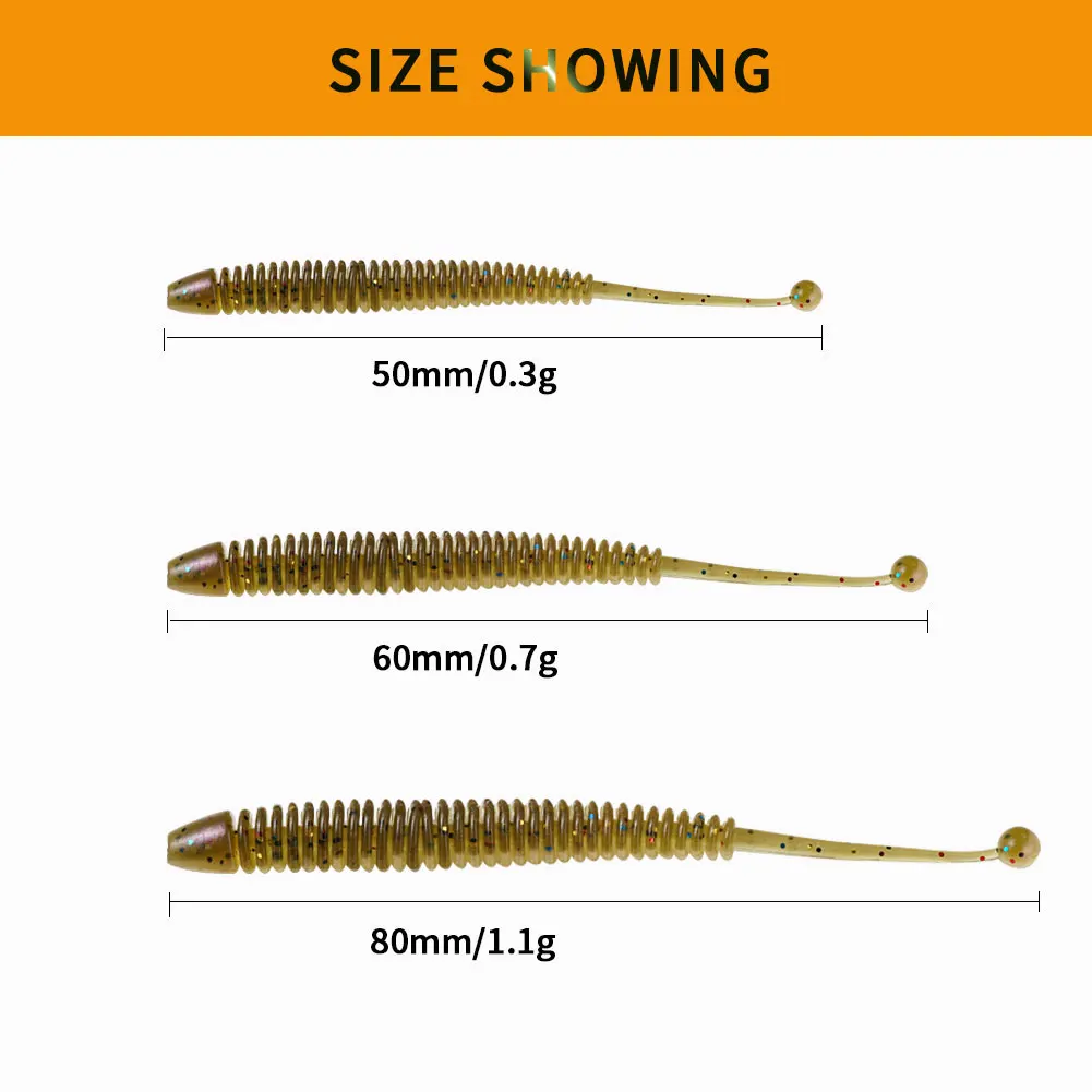 SUNMILE Fishing Lure Fish/ Shrimp Smell Soft Worm 20pcs 5cm 6cm 8cm Rock Lure Wobblers Soft Lure Leurre Souple Carp Pesca Peche