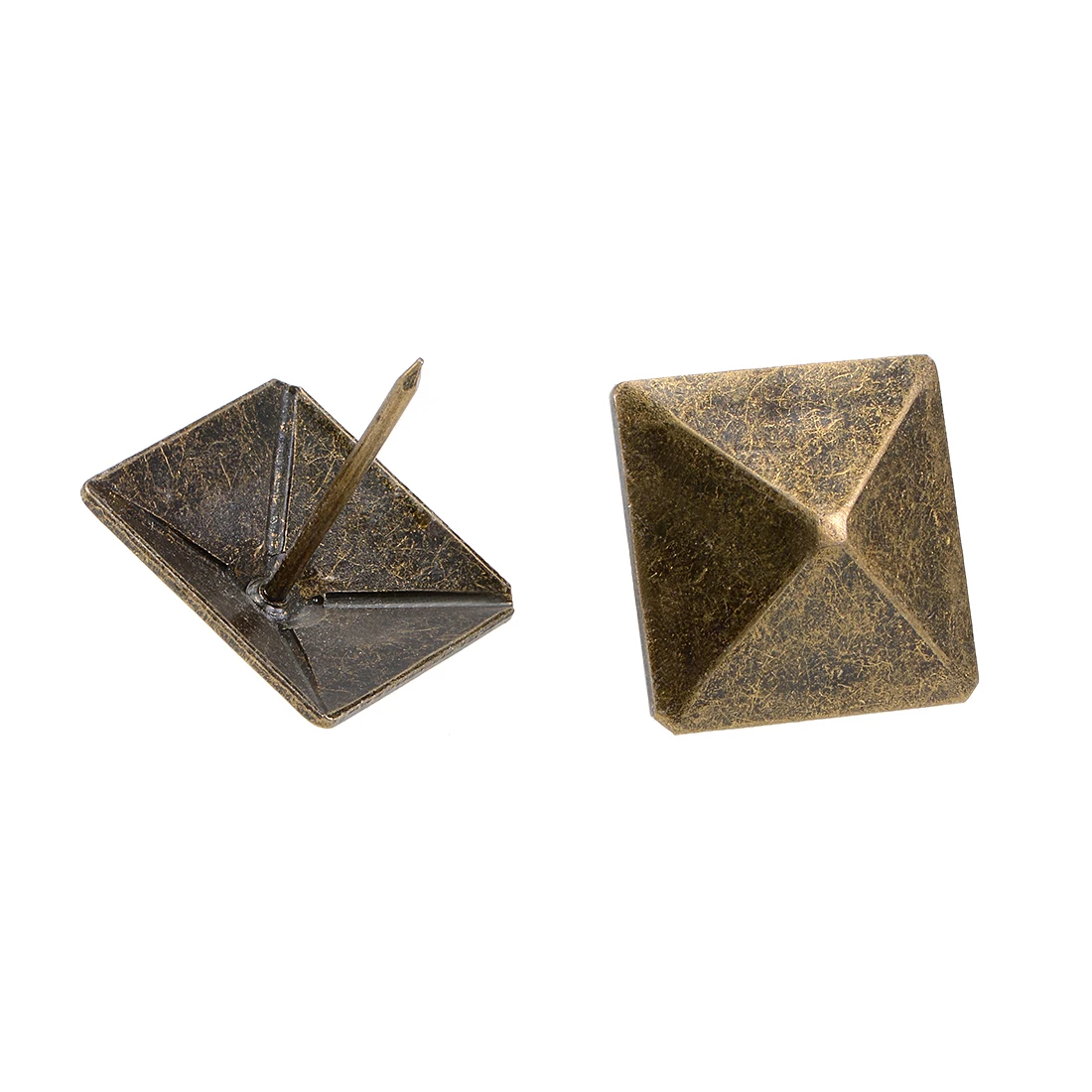 Uxcell 3-60pcs Upholstery Nails Tacks 12mm 18mm 30mm Square Head Antique Furniture Nails Pins Bronze Tone