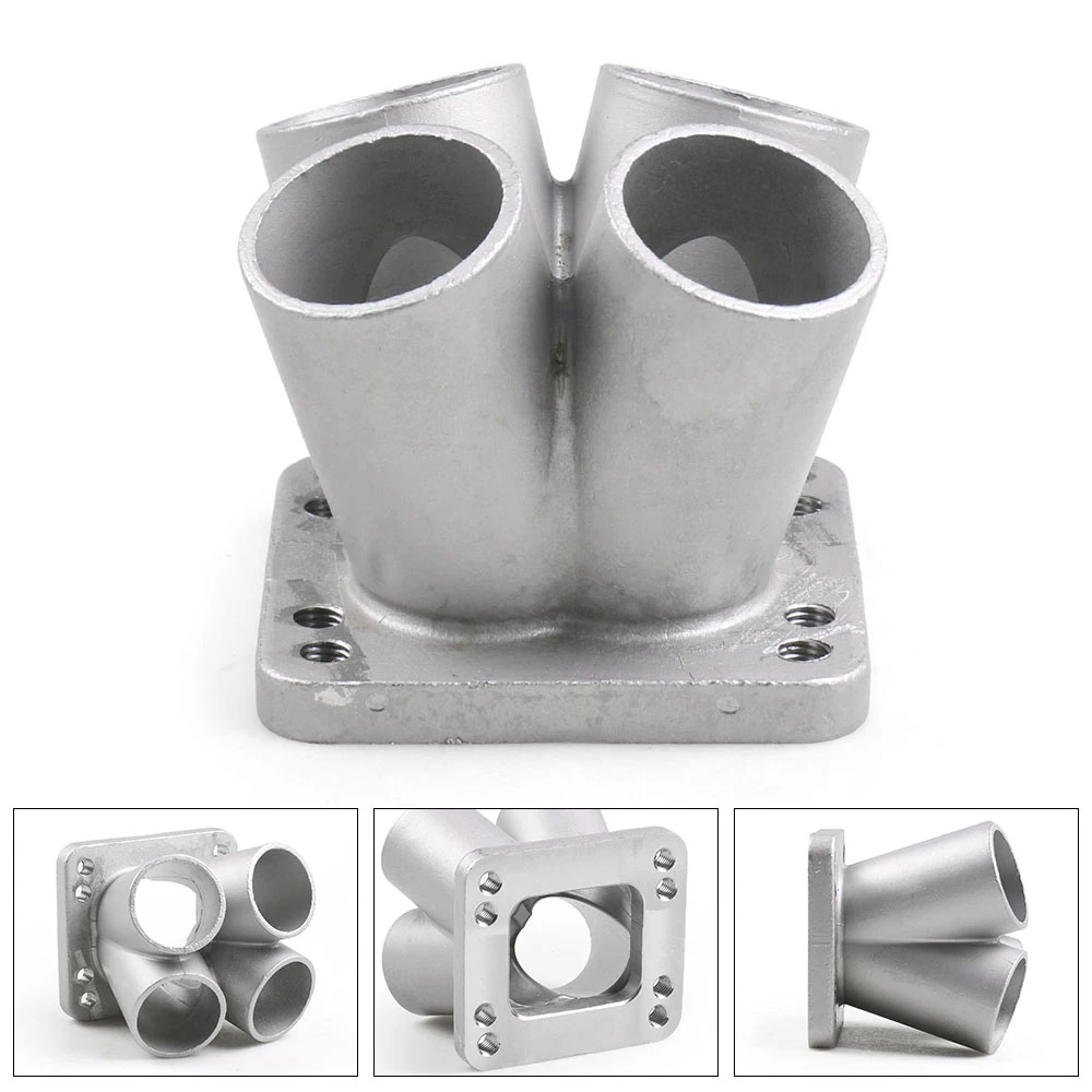 New Cast 4-1 Turbo header manifold Merge collector T3 T4 With T3 Flange Stainless Steel