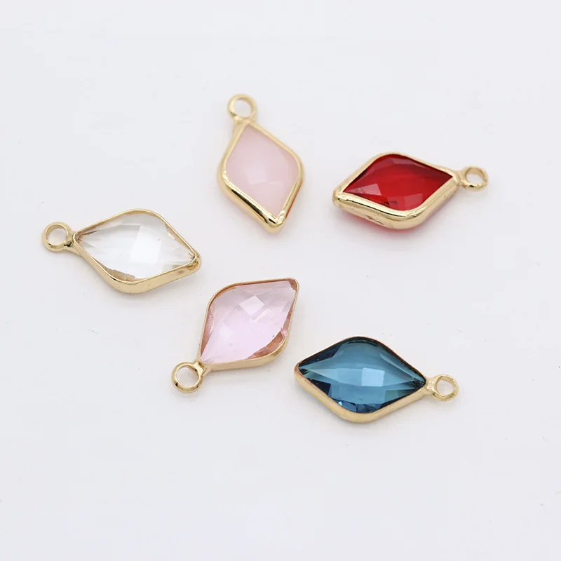 12p9x14mm Leaf Faceted Crystal Framed high quality crystal connector for Handmade necklace earrings bracelet jewelry accessories