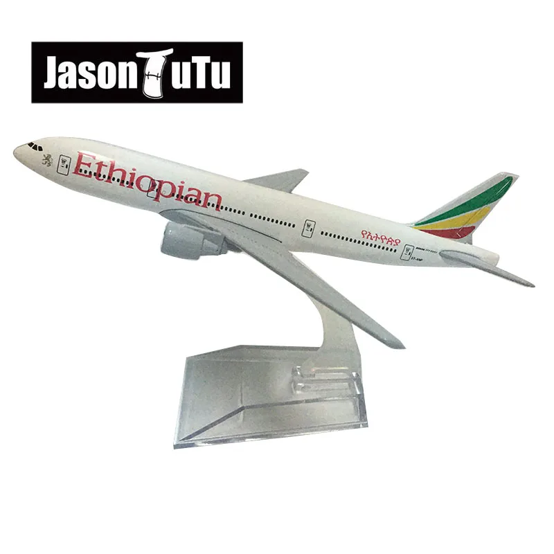 

JASON TUTU 16cm Ethiopian Boeing 777 Airplane Model Plane Model Aircraft Diecast Metal 1/400 Scale Planes Factory Drop shipping