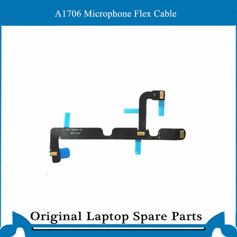 Cabo flexível de microfone, original, para macbook 13 polegadas, a1706, a1707, a1708, a2141, 02424-a