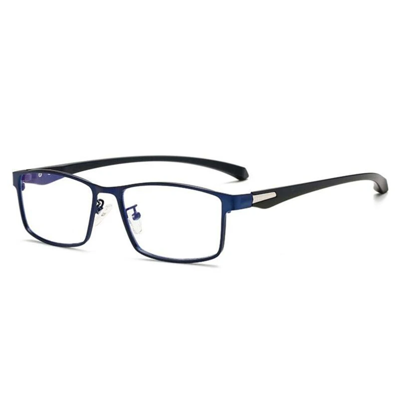 Full Frame Square Myopia Glasses With Degree Metal Anti-blue Light Prescription Spectacles 0 -0.5 -0.75 -1.0 -1.5 -2.0 To -6.0