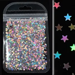 12 Colors Holographic Nail Glitter Sequins Colorful Stars Confetti Laser Glitter Nail Art Flake 3D Manicure Decals Nail Supply