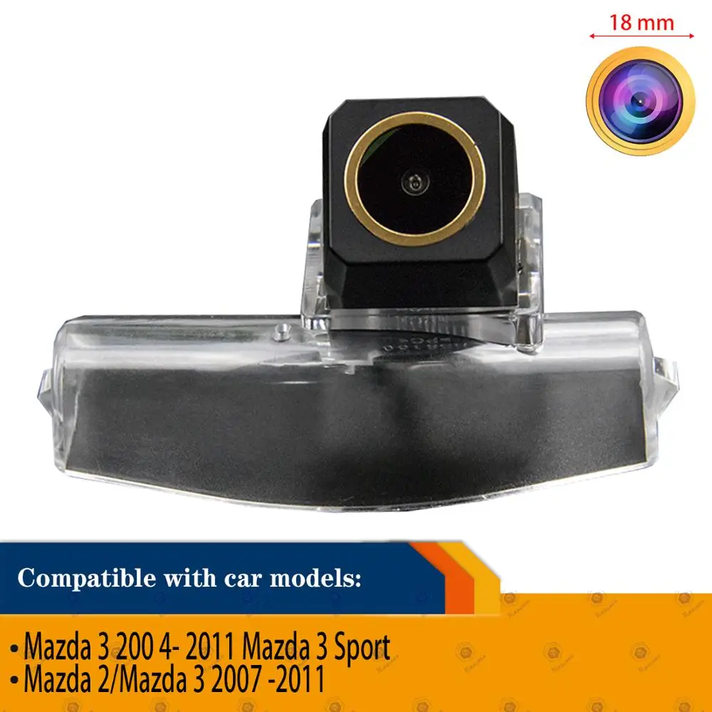 HD 1280x720p Golden Camera Rear View Reversing Backup Camera for Mazda 3 2011 2012 2013 2 Hatchback Sedan 2012 3 Hatchback 2010