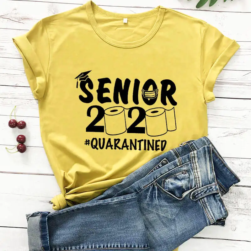 

Senior 2020 Quarantined New Arrival 2020 Funny T Shirt Introvert Shirts Quarantine Shirt Senior Graduation Gift Shirts