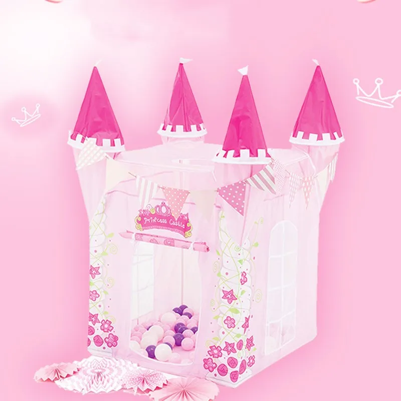 Tentes de château de princesse pour enfants, maison de jeu intérieure et extérieure pour filles, maison de jeu, piscine à balles, jouets pour enfants