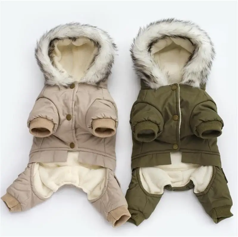 Pet Dog Clothes Winter Warm Dog Jeans Coat Jumpsuit Thicken Pet Clothing For Yorkshire Teddy Dogs Costume Puppy Clothes Jackets