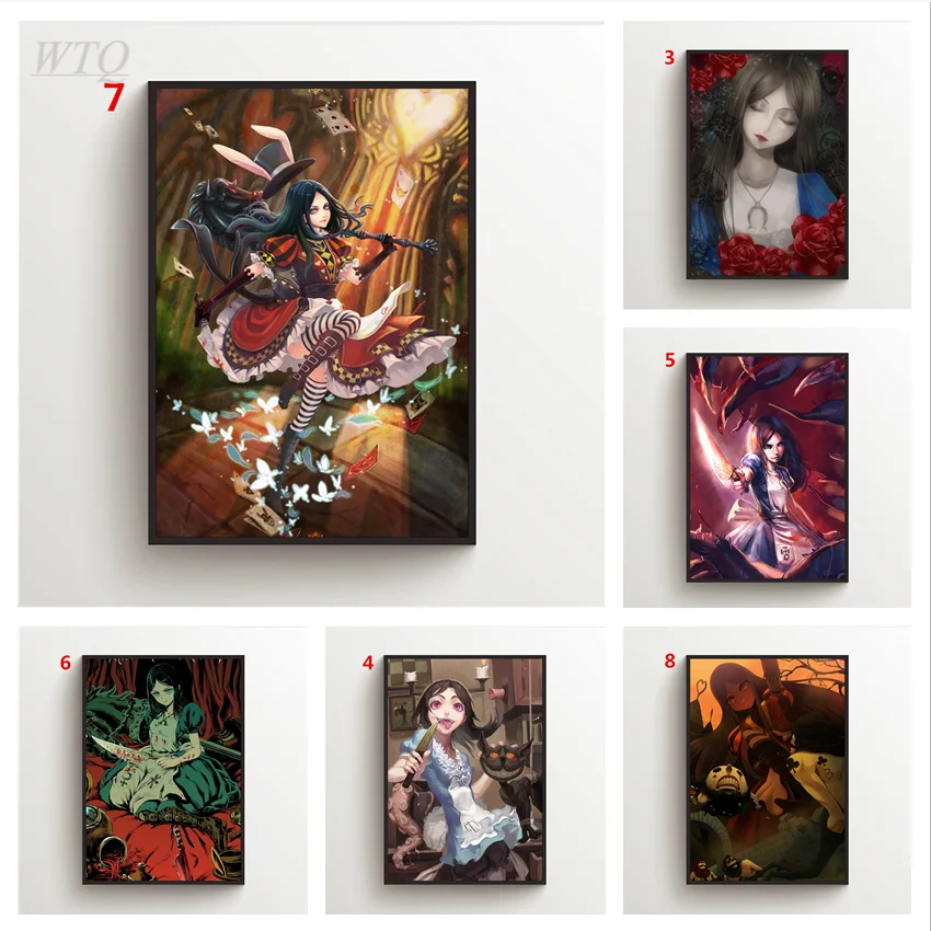 Alice Madness Returns Anime Posters Wall Poster Canvas Painting Wall Decor Posters Wall Art Picture Room Decoration Home Decor