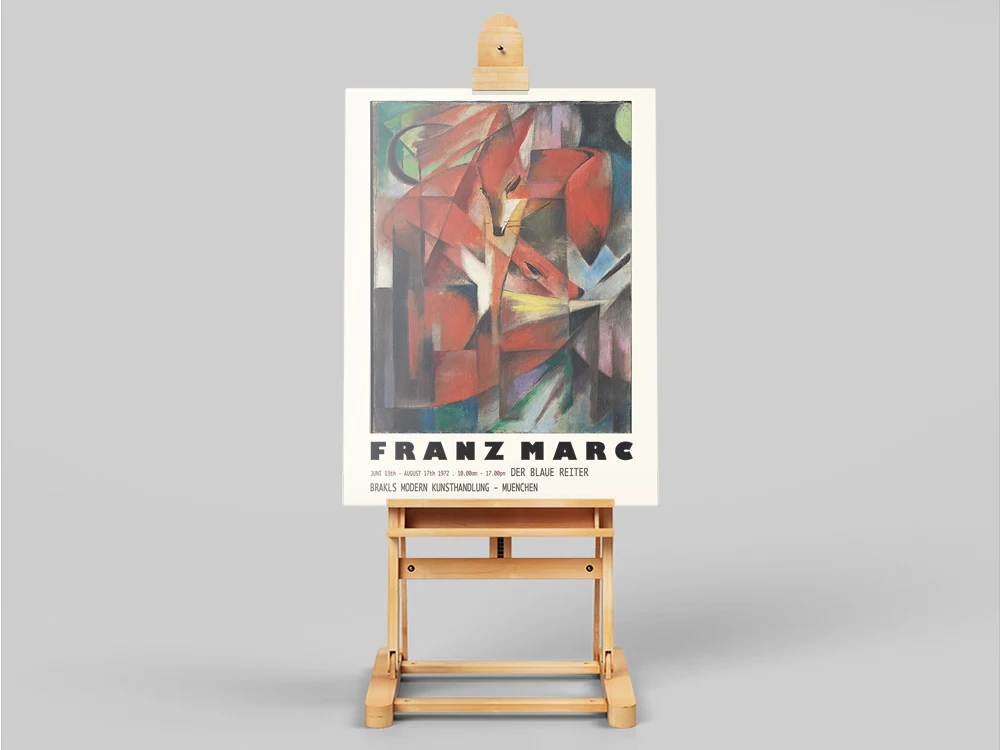 Franz Marc Animal Fox Wall Art Canvas Painting Posters Prints Modern Painting Wall Picture For Living Room Home Decor Artwork