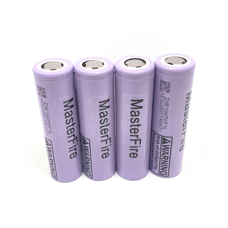 MasterFire Original INR18650F1L 3.6V 3350mAh 18650 F1L 4.2V Cut Off Rechargeable Li-ion Battery Torches Lithium Batteries Cell