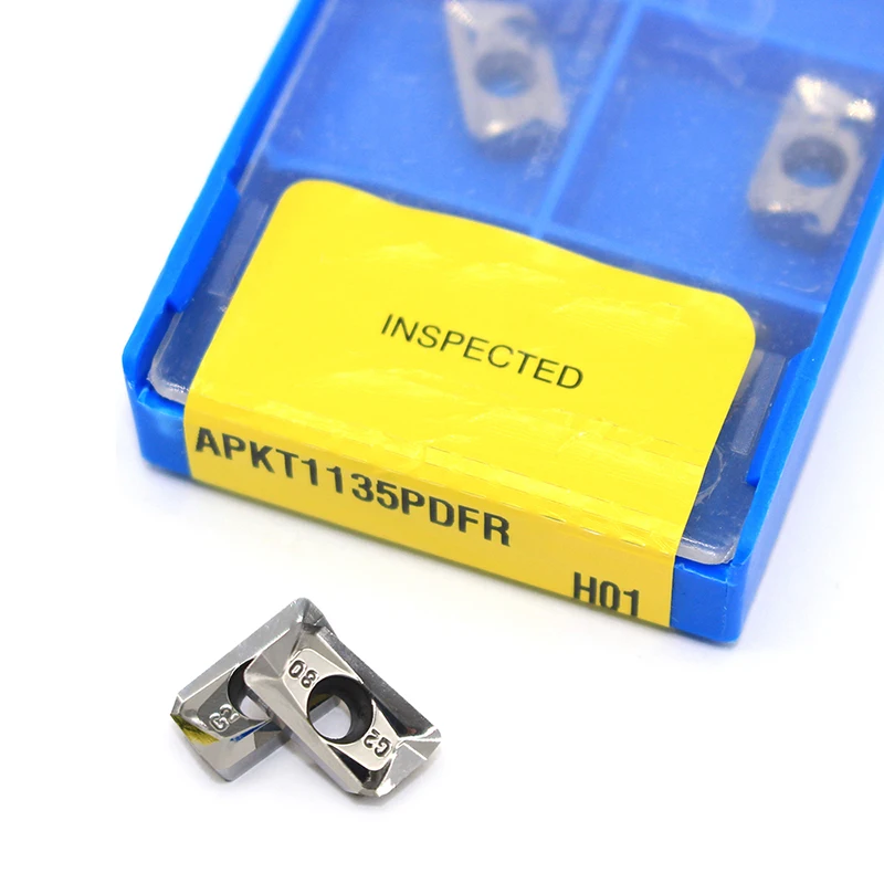 APKT1135 PDFR G2 H01 100% Original Milling Cutter Aluminum Alloy Slotted APKT 1135 CNC Lathe Tool Aluminum Processing Inserts