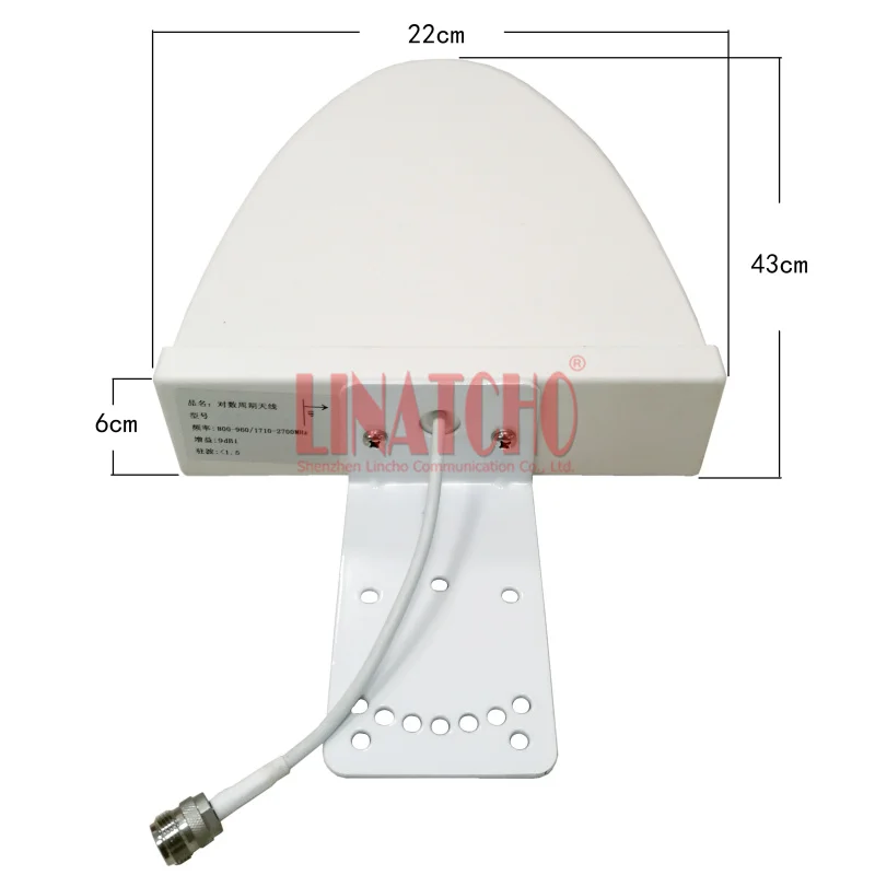 Imagem -06 - Antena Direcional Exterior da Antena Gsm Wifi 3g 4g Lte Lpda do Log Periódico 8002700mhz 9db da Faixa Completa