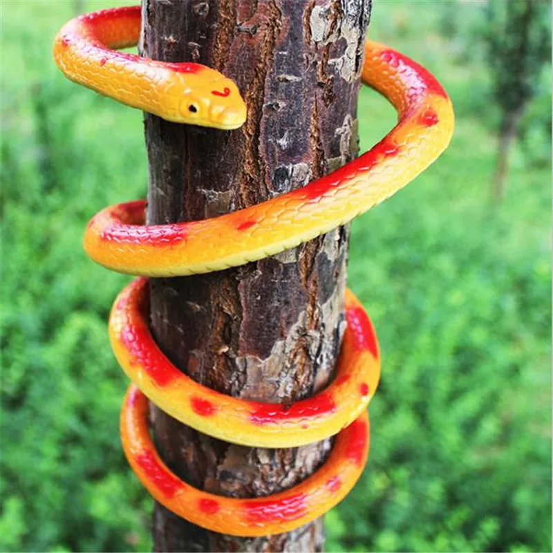 130 cm Funny Rubber Snake Kids Toy Shocker Scary Fake Snake Tricky Spoof Halloween Jokes Prank Prop Antistress Toys Gifts