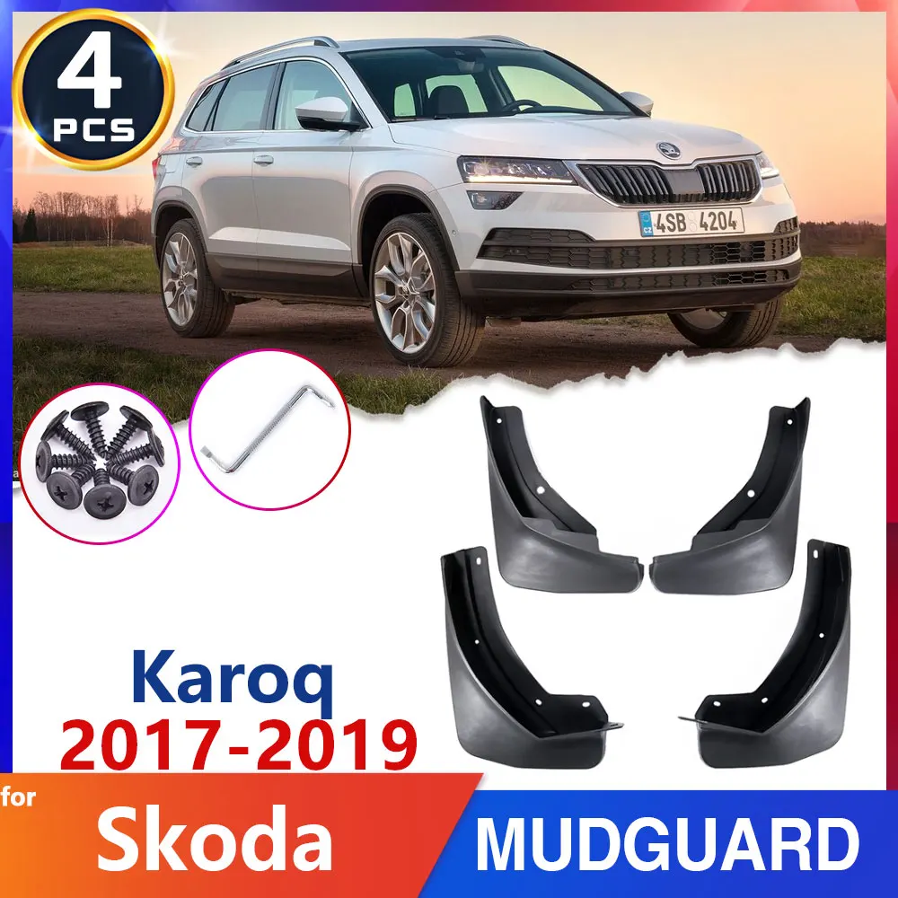 

Car Tire Fender Mud Flap for Skoda Karoq 2017 2018 2019 Mudguard Splash Guards Flaps Auto Stickers Car Accessories Goods
