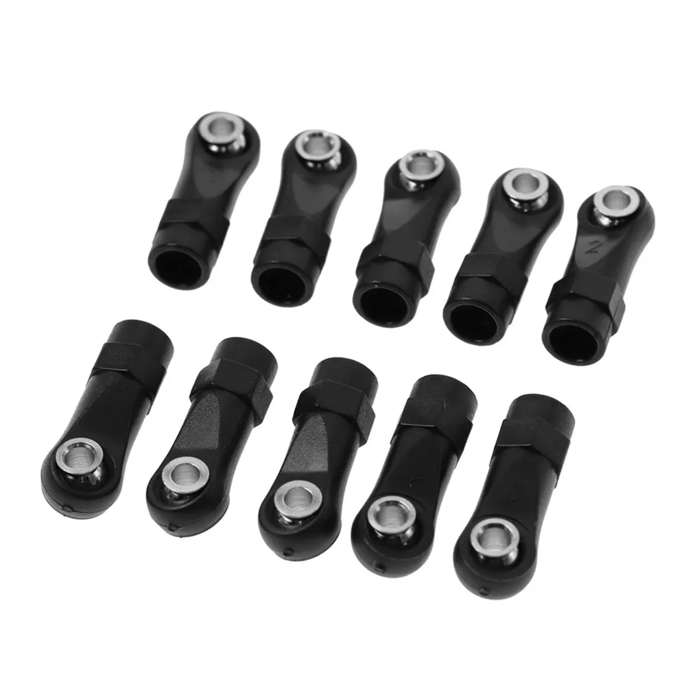 10PCS Universal M4 Link Tie Rod Ends Ball Head for 1/10 1/8 SCX10 TRX4 RC Climbing Model Car Accessories