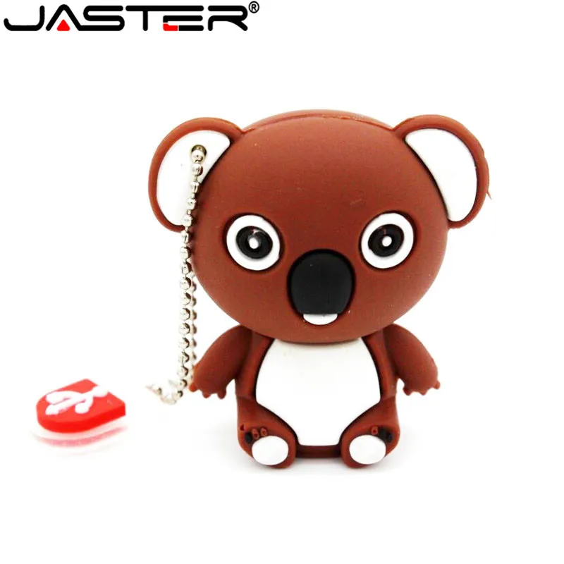 JASTER Animal koala pendrive 64GB 16GB 32GB usb flash drive pen drive Cute U disk  USB creative memory stick gift with keychain