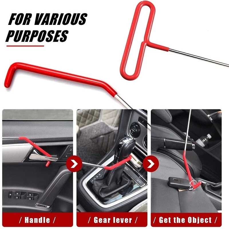 Car Tool Car Window Door Key Lost Kit Inflatable Air Pump Air Wedge Non Marring Wedge PVC Bag Long Reach Grabber for Cars Truck