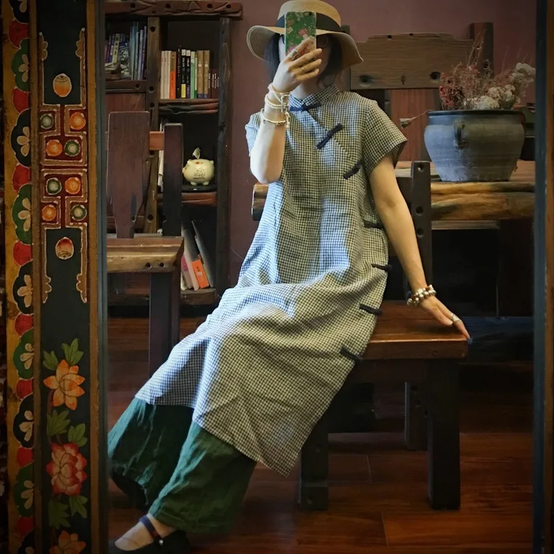 

Fashionable Women's Cheongsam Elegant and Beautiful Casual Linen Comfortable and Breathable Traditional Chinese Design 2022 New