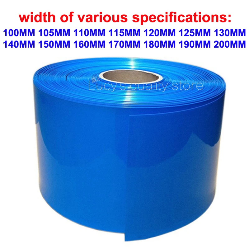 1m/lot 18650 14500 21700 26650 32700 Lithium battery PVC heat shrink tubing outer skin shrink film plastic