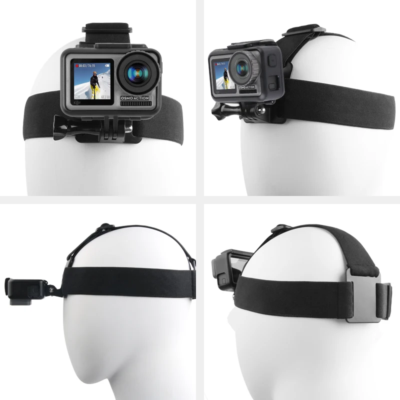 Go Pro Elastic Head Belt Harness Strap Cell Phone Chest Clip Mount For Gopro Hero 12 9 7 Insta360 Yi Sjcam Dji Accessories