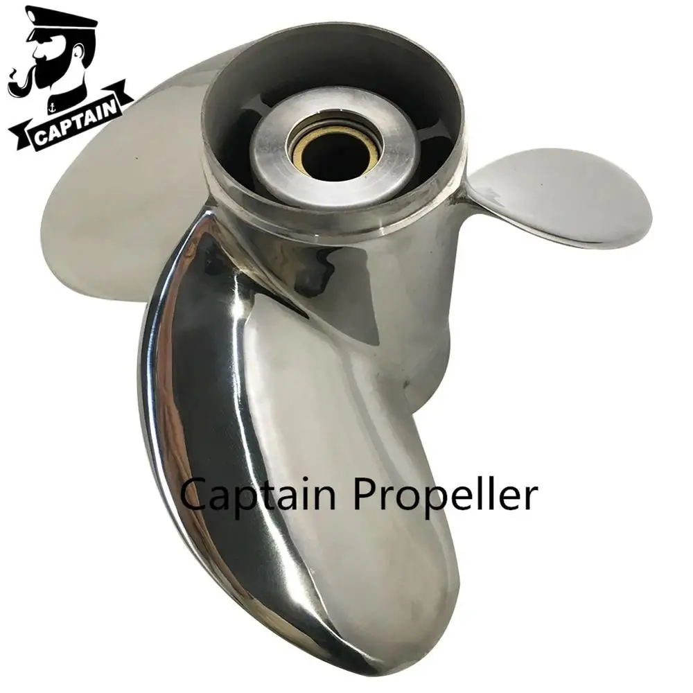 Captain Propeller 13 7/8x21 Fit Tohatsu Outboard Engines 70HP 75HP 90HP 115HP 120HP 140HP Stainless Steel 15 Tooth Spline LH