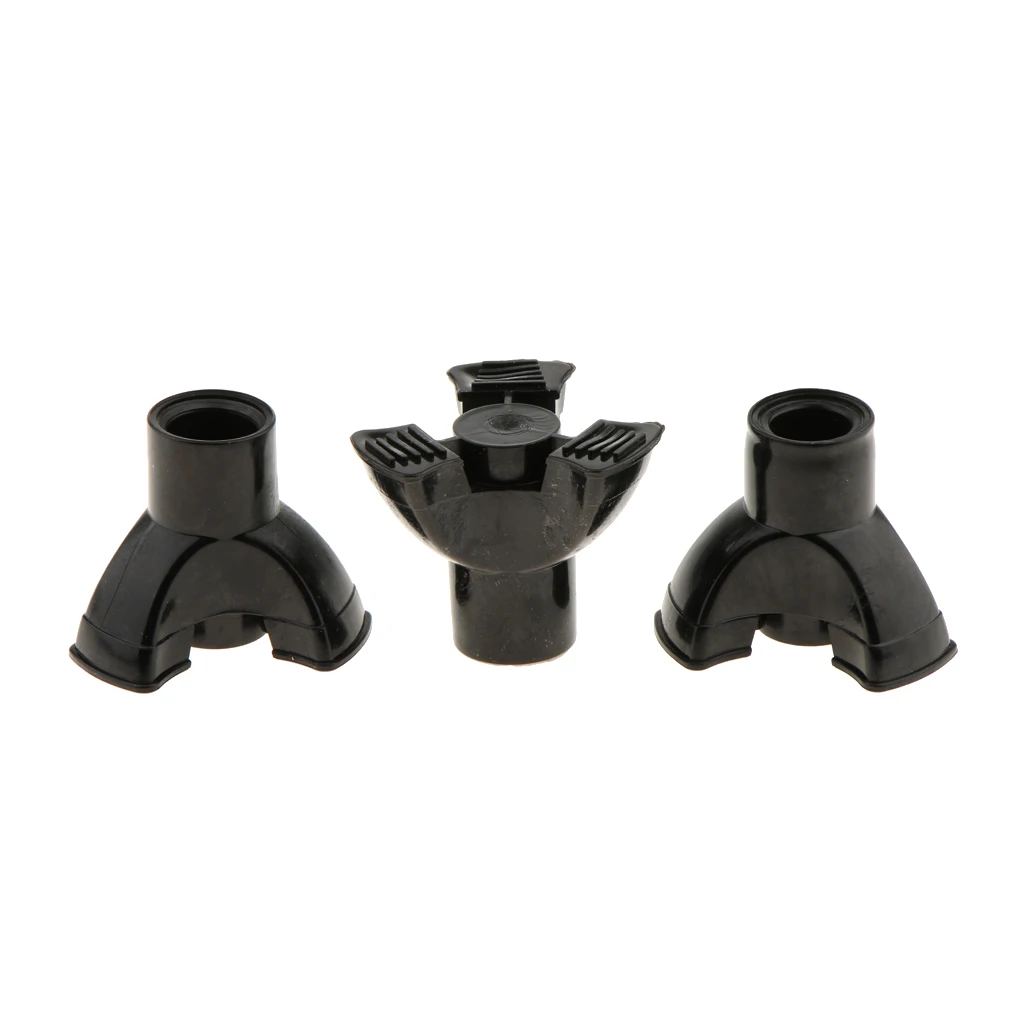 3Pcs 블랙 헤비 듀티 페룰 고무 엔드 하단 지팡이 팁 프로텍터 워킹 스틱 목발 팁 엔드, 19mm / 22mm