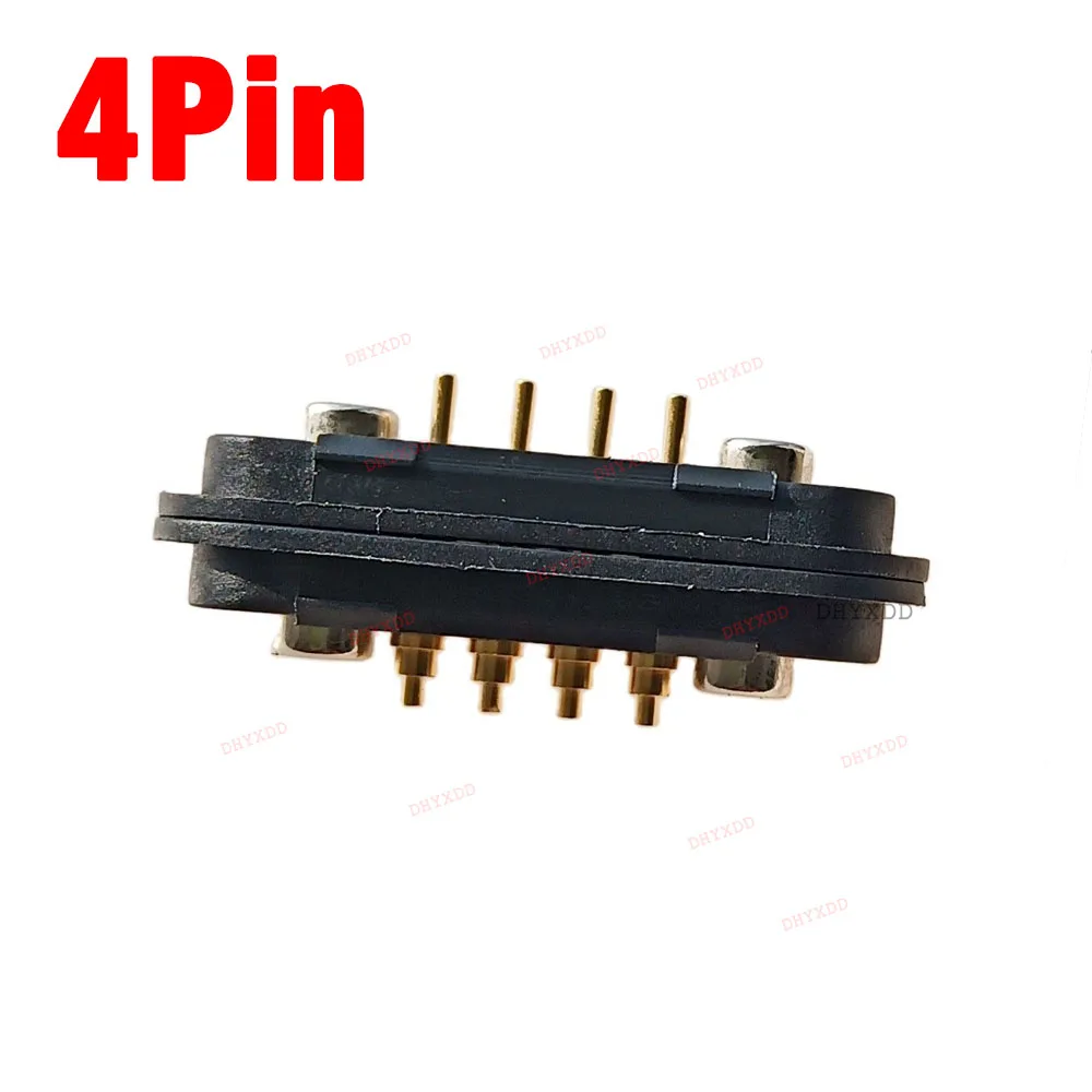 2Pair 5 Pair Spring-Loaded Magnetic Pogo Pin Connector 4 Pole Through Hole Angled Male Female 2A 5V DC Power Charge Probe