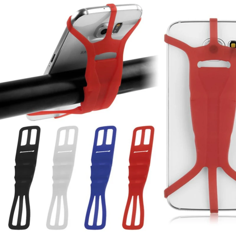

New Universal Cycling Bicycle Bike Silicone Elastic Mobile Phone Holder Mount For Mobile Phone Z07 Dropshipping free shipping