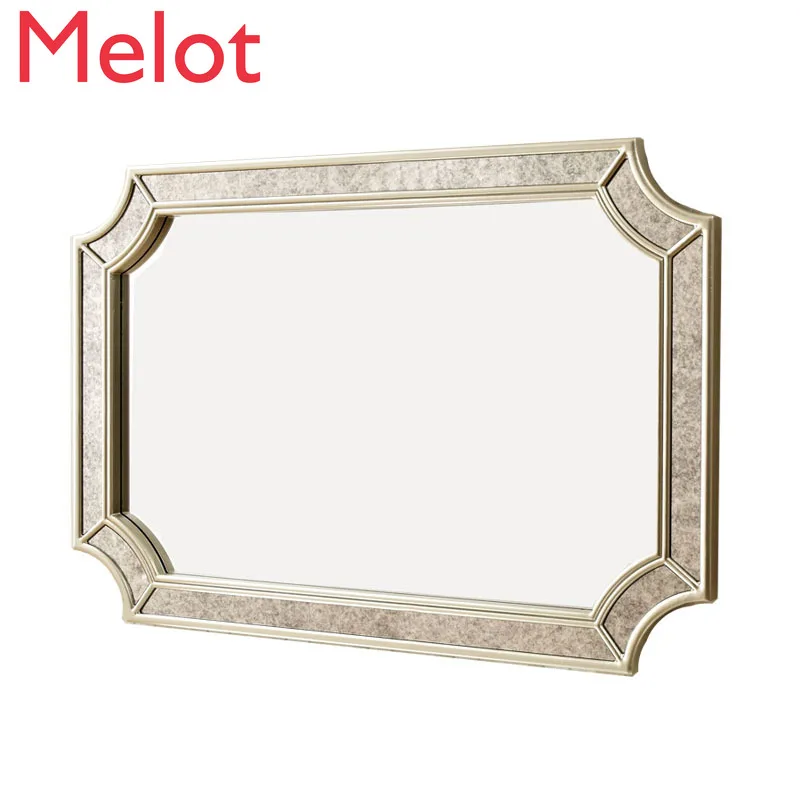 Bathroom Mirror Custom Nordic Makeup Mirror Bathroom Wall-Mounted Antifog Glasses Bathroom American Simple Wall Hanging Mirror