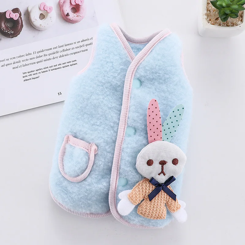 Pet Dog Cat Clothes Autumn and Winter Teddy Bichon Schnauzer Bo Mei Method Plus Velvet Thick Warm Vest Dog Tshirt Dog Supplies