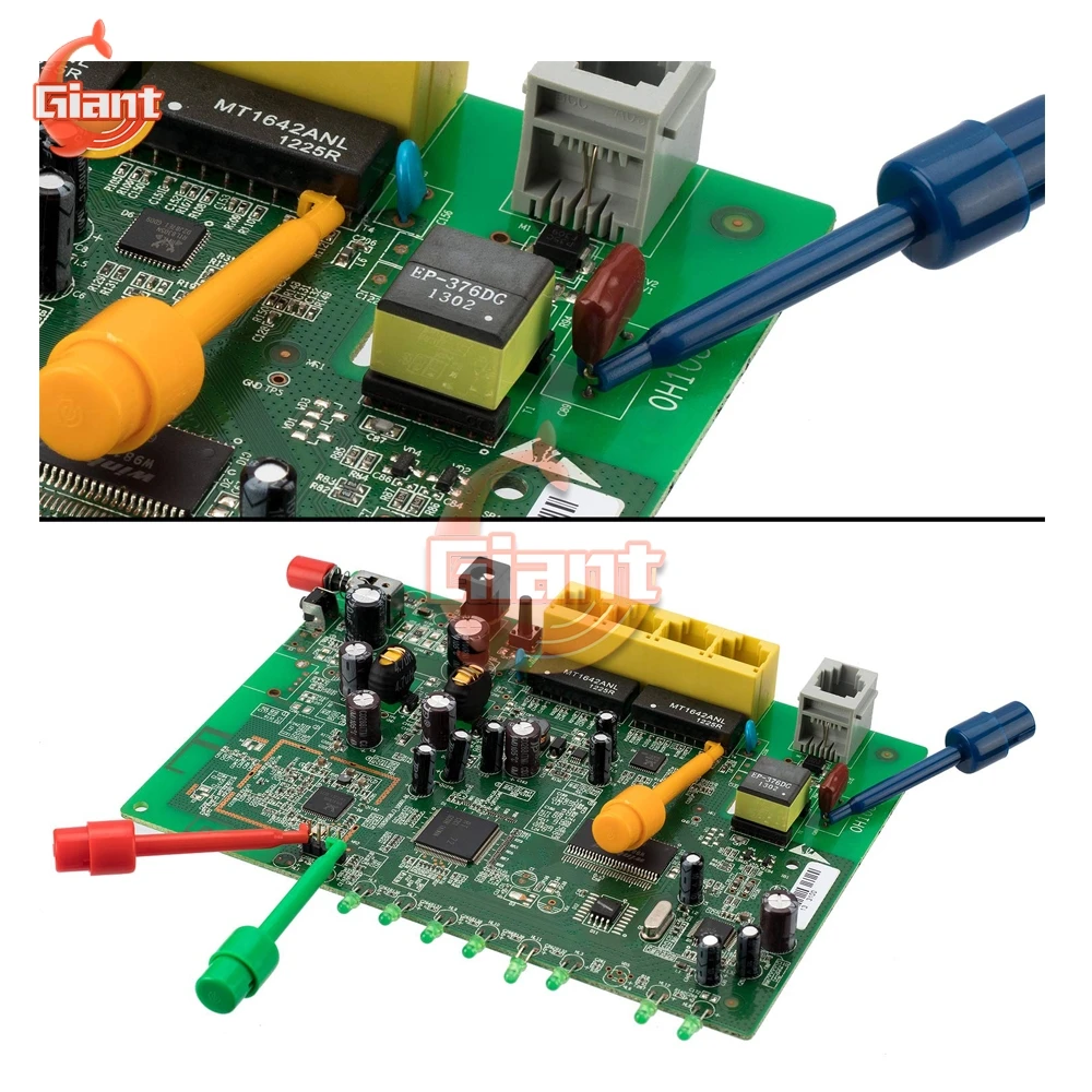 Mini 5 sztuk lub 10 sztuk pojedyncze zaczepy testowe z uchwytami sonda testowa do elektronicznego testowania IC Grabber duża okrągła zacisk szczękowy hak klip testowy