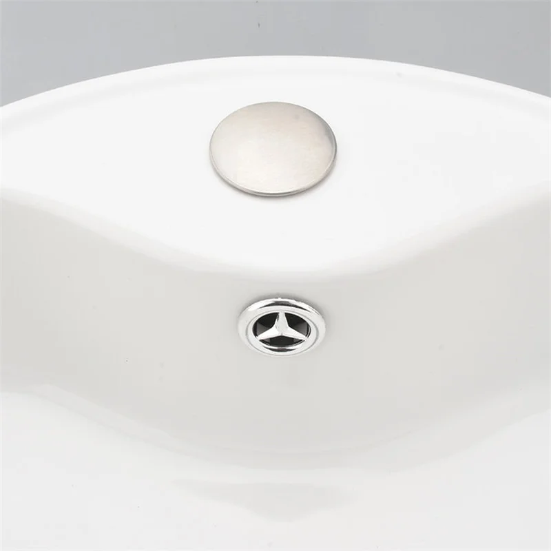 2Pcs Sink Plug Faucet Hole Cover Stainless Steel Water Stopper Anti-leakage Drainage Sealed Cap for Kitchen Bathroom Accessories