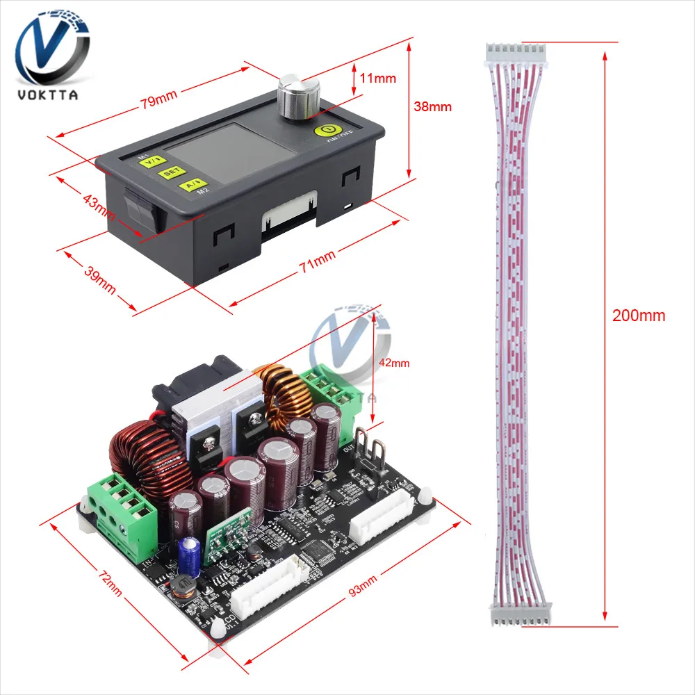50V DPH5005 convertitore Buck-boost programmabile Display a colori alimentatore regolabile con comunicazione USB e Bluetooth