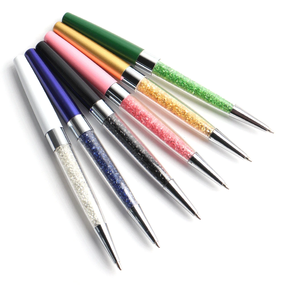 3/20 Pcs/Set Crystal Ballpoint Pen Stationery Office School Supply Spinning Metal High Quality Luxury Roller Gift Crystal Pens