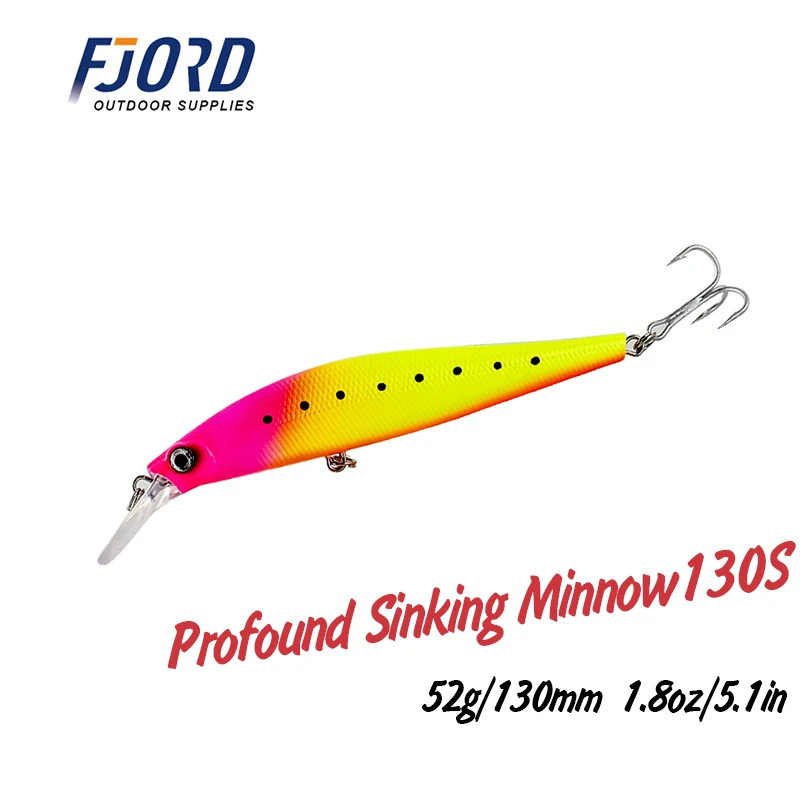 FJORD 6 colour 130mm 52g Sinking Heavy Minnow Laser Hard Japan Artificial  Bait Pesca Long Casting Sea Saltwater Fishing Lure - AliExpress 18