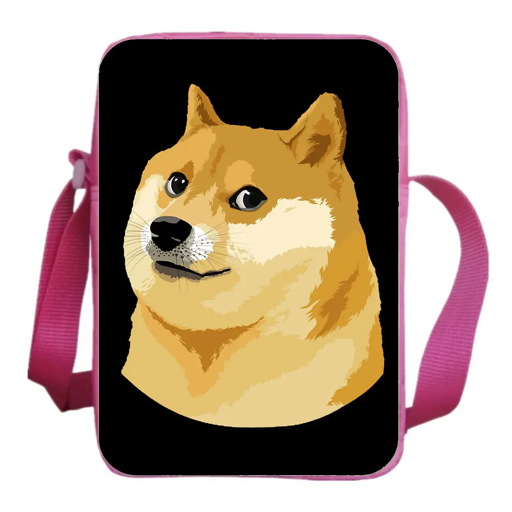 Dogecoin Mini School Bag Phone Bag  Boy Girl Shoulder Bag Casual Crossbody Bag Diagonal Small Backpack Light Messenger Bag