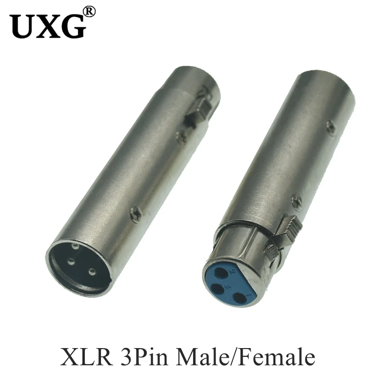 XLR 3PIN Female To Male Adapter Microphone XLR Cable Line Adapter Plug Coupler Nickel Plated Audio Microphone DJ Gender Changer