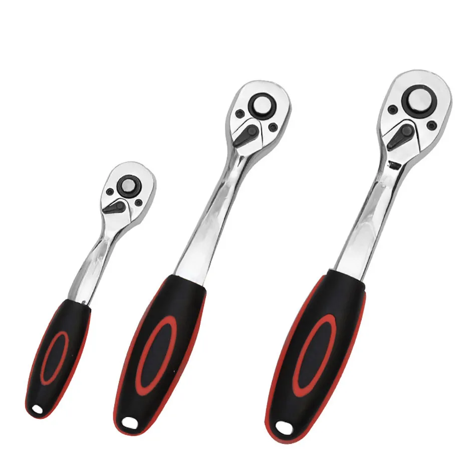 1/4 3/8 1/2 inch 24/72 Teeth Ratchet Wrench Extending Socket Wrench Handle Repair Tool