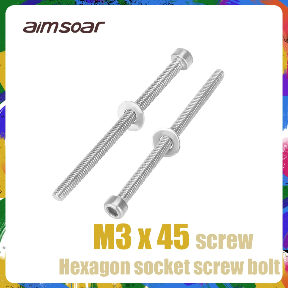 M3*45mm Hexagon socket screw M3*45mm Screws that connect the motor, fixing block, heat sink, fan, and fan cover 3d printer part