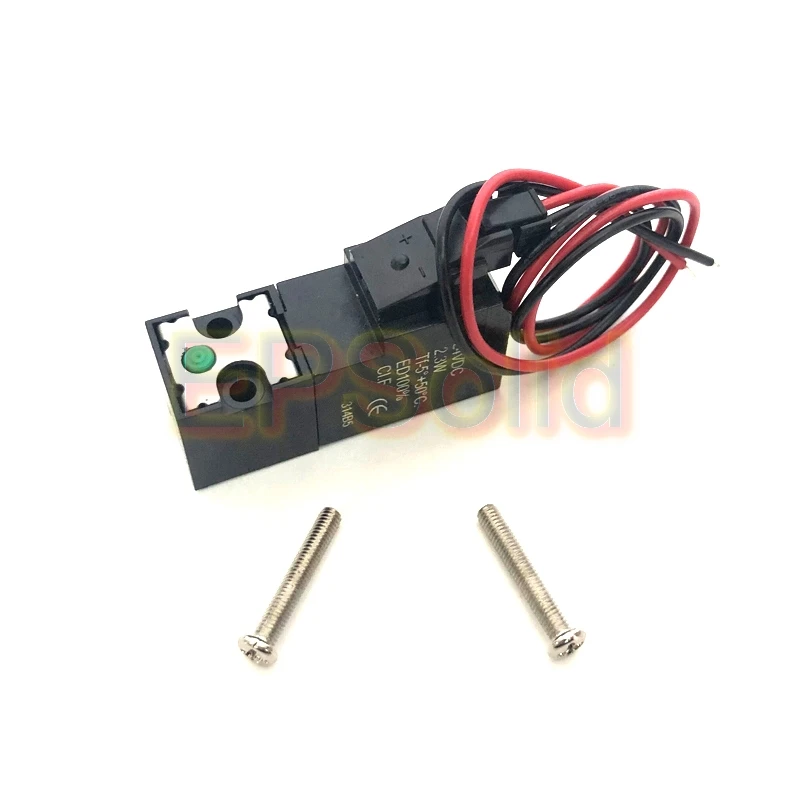 Free Shipping 15MM Sock Mini Line DIN Connector Sock Machine Solenoid Valve DC24V Sock Machine Valve N/C 15MM-3