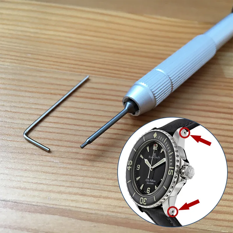 0.9mm inner hexagon screwdriver for Blancpain Fifty Fathoms watch lug screw tube