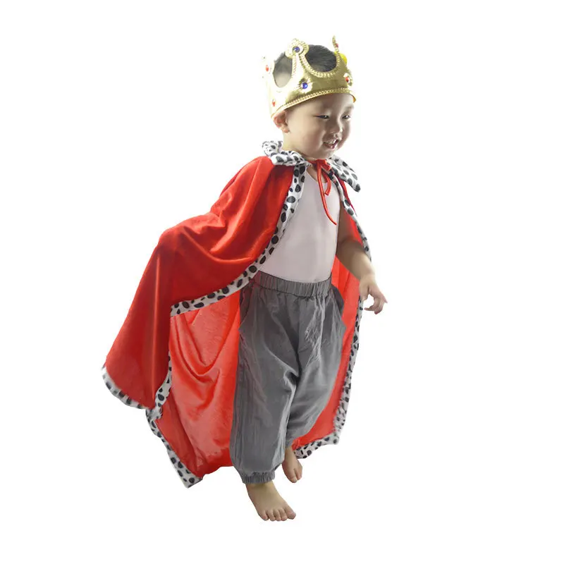 Halloween Party Performance Cosplay Costume Props King's Cloak Children Crown 56x12cm