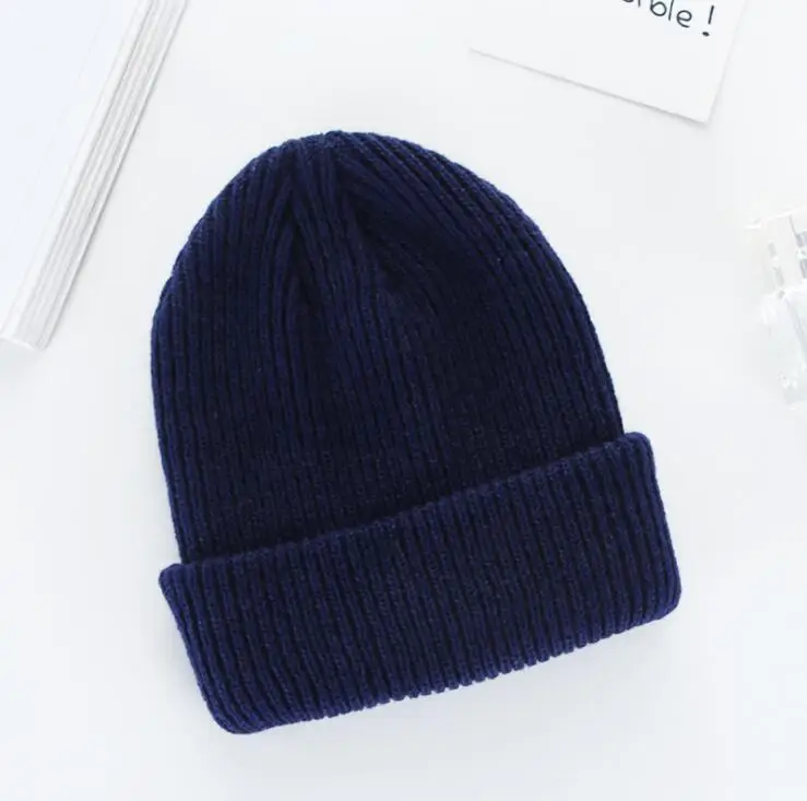 New Solid Knitted Warm Soft Trendy Winter Hats Simple Korean Style Women Casual Caps Elegant All-match Beanie Hip Hop Hat