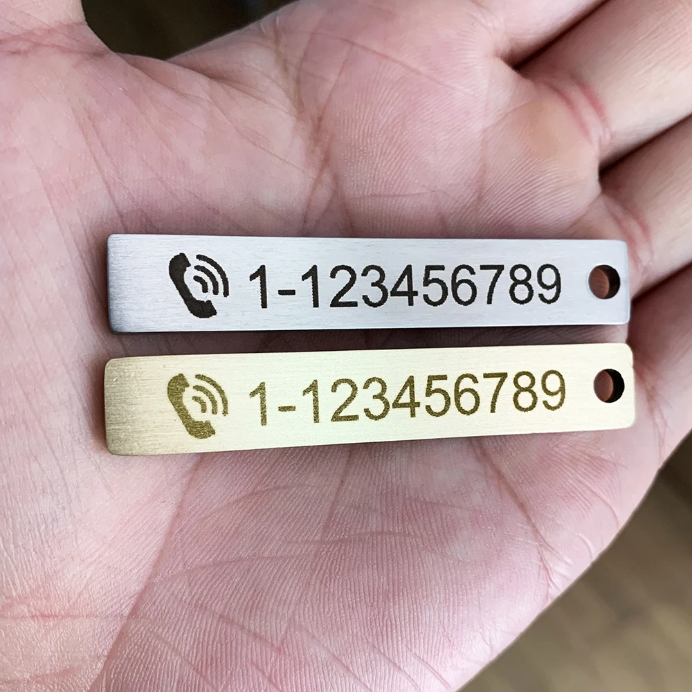 Personalized Bar Keychains Engraved Custom Numbers Key Ring DIY Gift Family Friends Couples Keying Unisex Jewelry Accessories