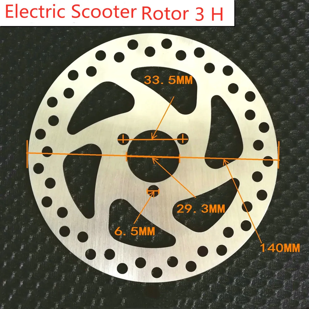 Hot sell 3 holes Disc Brake Piece Rotor 140mm Electric Scooter Disc Brakes Rotor With screw Electric Scooter Accessories