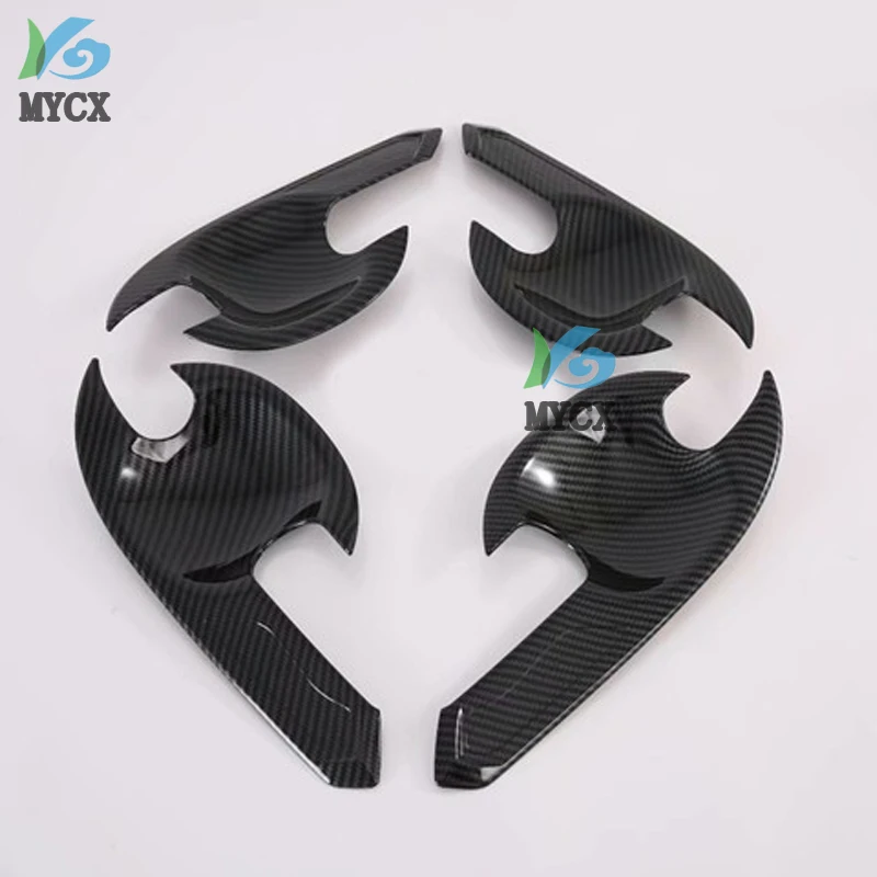 

2017 2018 2019-2021 For Toyota RUSH (F800/F850) Car Accessories Carbon Fiber Style Door Handle Bowl Cover Cup Cavity Trim