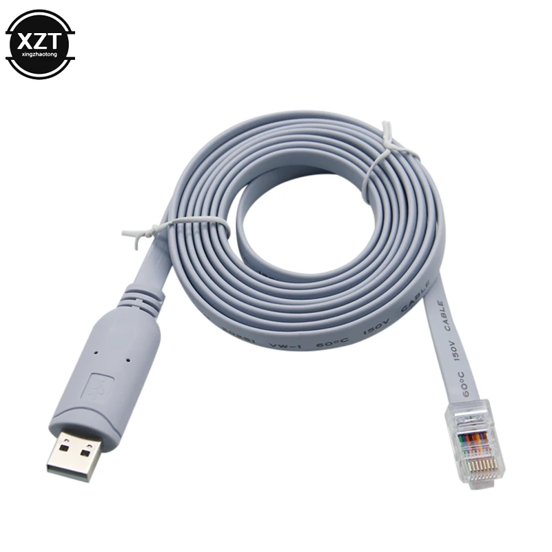 1.8M USB Rs232 Ke RJ45 Kabel Konsol untuk Cisco H3C Codhuawei Fortinet Router Ftdi USB Kabel Ekstensi Konsol
