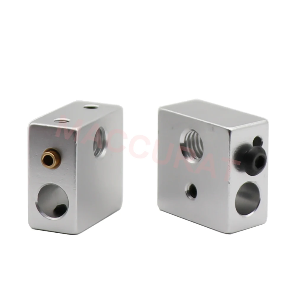 Reprap Makerbot MK7 MK8 Aluminium Heater Block For Print Head Hot End Heating Block 20*20*10 20x20x10 mm For 3D Printer