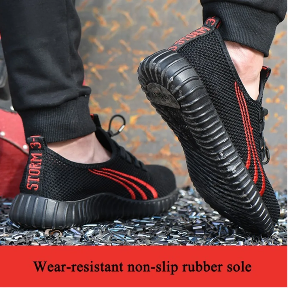 New Protective Safety Shoes 2022 Men\'s Steel Toe Anti-smashing Construction Work Sneaker Outdoor breathable fashion Safety Boots